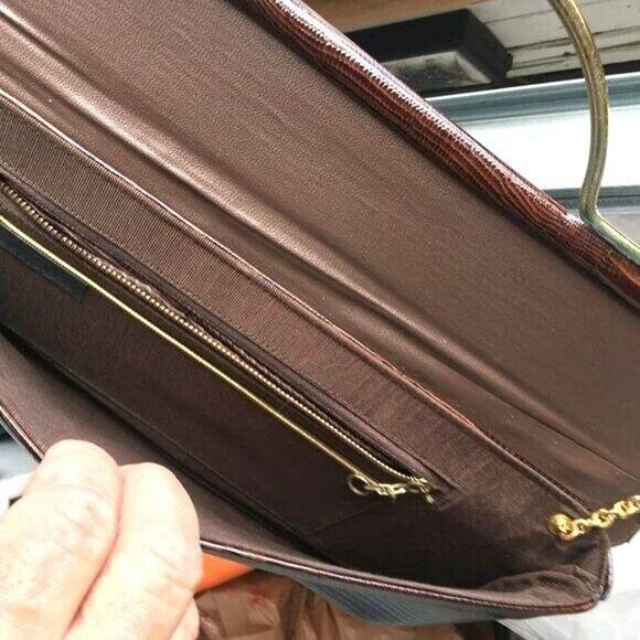 Vintage Caprice Womens Clutch Handbag 14" x 7" NWOT - Picture 5 of 7